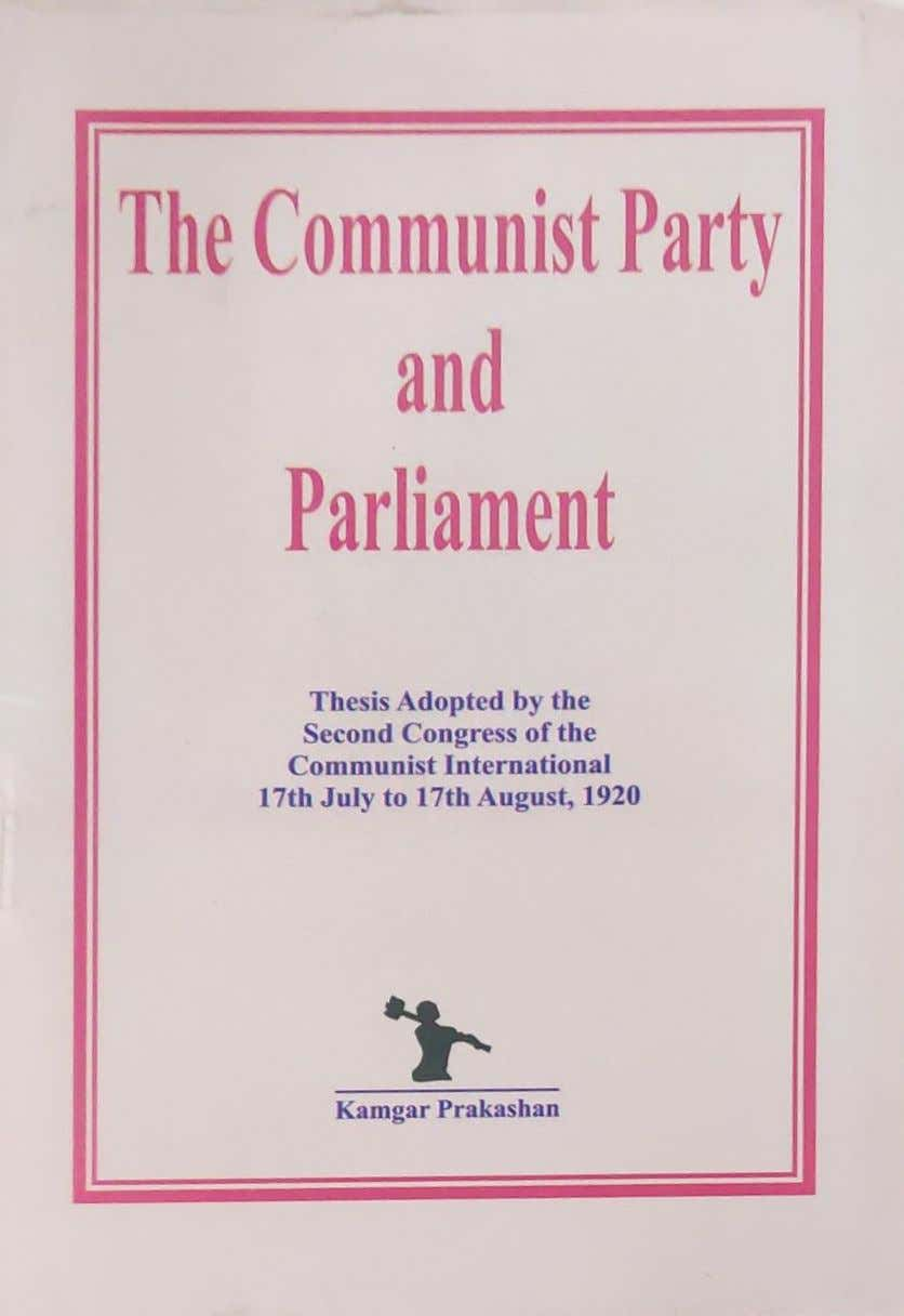 THE COMMUNIST PARTY AND PARLIAMENT